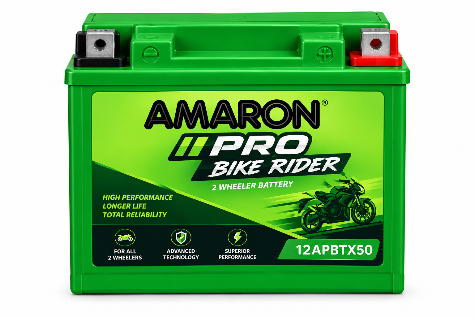 Amaron PRO Bike Rider 2 Wheeler Battery - 12APBTX50