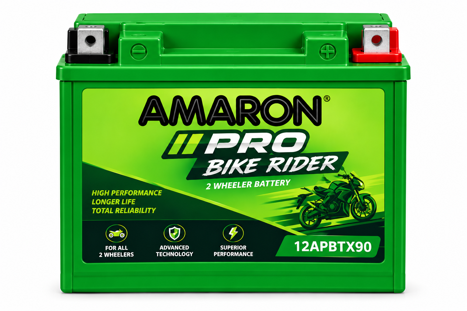Amaron PRO Bike Rider 2 Wheeler Battery - 12APBTX90