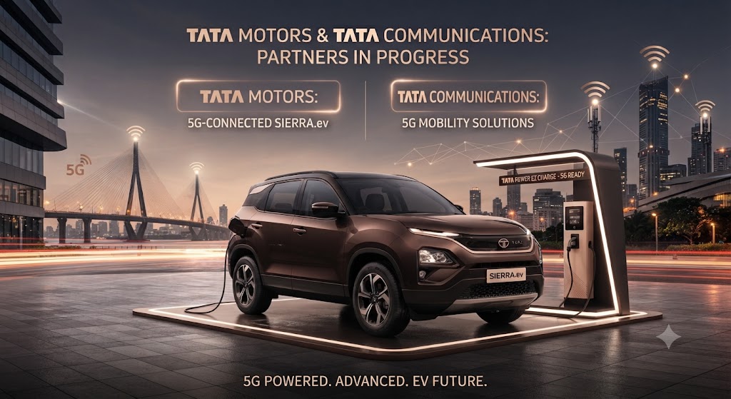 Tata Motors and Tata Communications Team Up to Bring 5G Technology to Sierra.ev