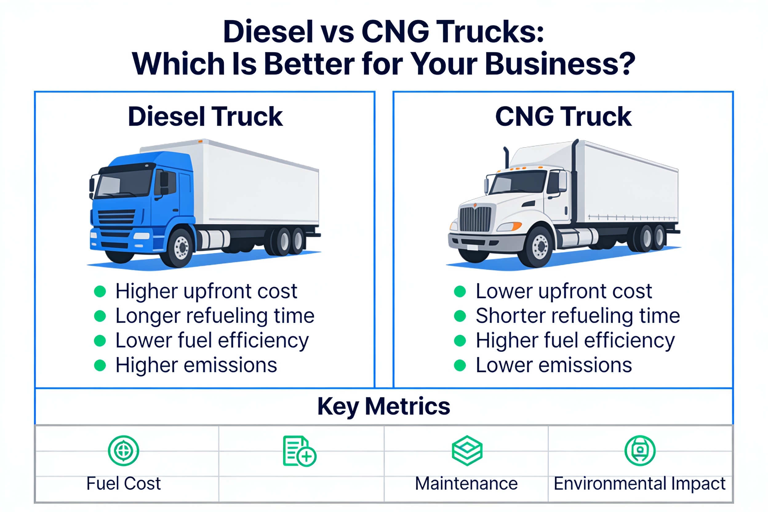 Diesel vs CNG Trucks: Which Is Better for Your Business?