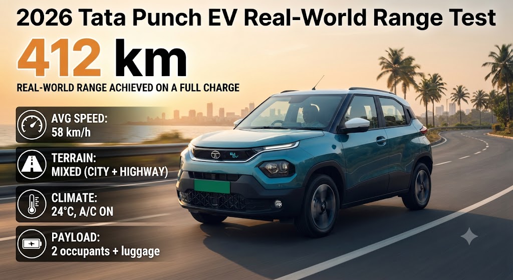 2026 Tata Punch EV Real-World Range Tested: Here’s How Far It Goes on a Full Charge